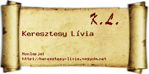 Keresztesy Lívia névjegykártya