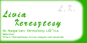 livia keresztesy business card